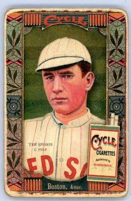 Picture, Helmar Brewing, Helmar Oasis Card # 83, Tris SPEAKER (HOF), White uniform with stripes, Boston Red Sox